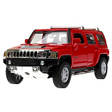 Модель машины Технопарк Hummer H3, красная, инерционная, свет, звук