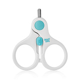Маникюрные ножницы Roxy-Kids, для новорожденных, с замочком, голубой