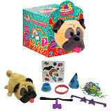 1TOY игр.наб. Вывернушка-Сюрприз 2-в-1 плюш.Мопс,аксесс-ры, 23х12х12 см,кор.