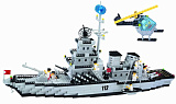 Конструктор Brick Военный корабль, 970 деталей