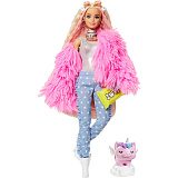 Кукла Barbie Экстра, в розовой куртке