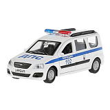 Модель машины Технопарк Lada Largus, Полиция, белая, инерционная