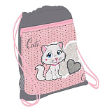 Мешок-рюкзак для обуви Belmil Cute Caty, с вент. сеткой и объем. карм. на молн., 35х43 см