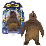 Антистрессовая игрушка 1TOY Monster Flex Гризли, тянущяяся фигурка, 15 см