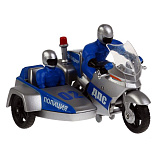 Мотоцикл Технопарк с коляской и фигуркой, Полиция