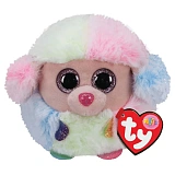 Мягкая игрушка TY Пудель Рэй, разноцветный, 10 см