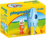 Конструктор Playmobil 1.2.3 Астронавт с ракетой