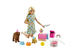 Игровой набор Mattel Кукла Barbie и щенки