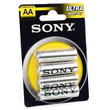 Батарейки солевые Sony New Ultra, АА R06, 4 шт.