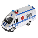 Модель машины Технопарк ГАЗ 2705 Газель, Полиция, инерционная, свет, звук