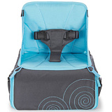 Стульчик-сумка Munchkin для путешествий, 2 в 1, серый/голубой