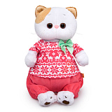 Мягкая игрушка BudiBasa Кошечка Ли-Ли, в зимней пижаме, 24 см