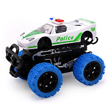 Машинка Funky Toys Die-cast Полицейская, инерционная, с синими колесами и краш-эффектом, 15.5 см
