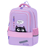 Рюкзак Brauberg Star Dreamy cat, 1 отделение, 5 карманов, сиреневый, 17L, 40x29x13 см