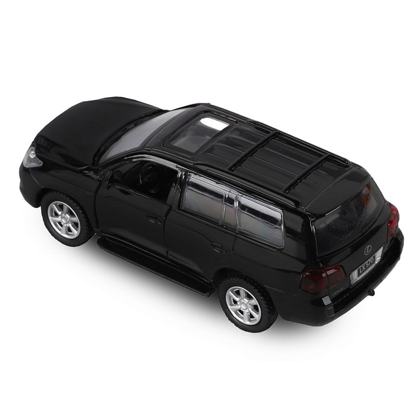 Модель автомобиля Автопанорама Lexus LX570, черный, инерция, 1/43 - фото N7