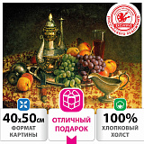 Картина по номерам Остров сокровищ Натюрморт с виноградом, 40х50 см, на подрамнике, акрил, кисти