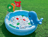 Надувной бассейн Intex Дельфин с 3-мя игрушками, 90х53см