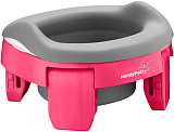 Горшок дорожный Roxy-Kids HandyPotty, 3 в 1, складной, с многоразовой вкладкой, фуксия