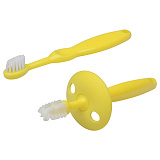 Набор Roxy-Kids: Зубная щетка и щетка-массажер для малышей, желтый