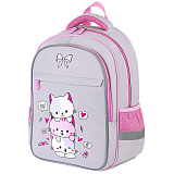 Рюкзак Brauberg Favour Fluffy kittens, 2 отделения, 3 кармана, 17L, 40х29х15 см