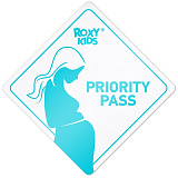 Наклейка для авто Roxy-Kids Беременная за рулем, белая, дизайн 2, винил, 19*19 см