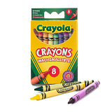 Мелки Crayola восковые, разноцветные, стандартные, 8 шт.