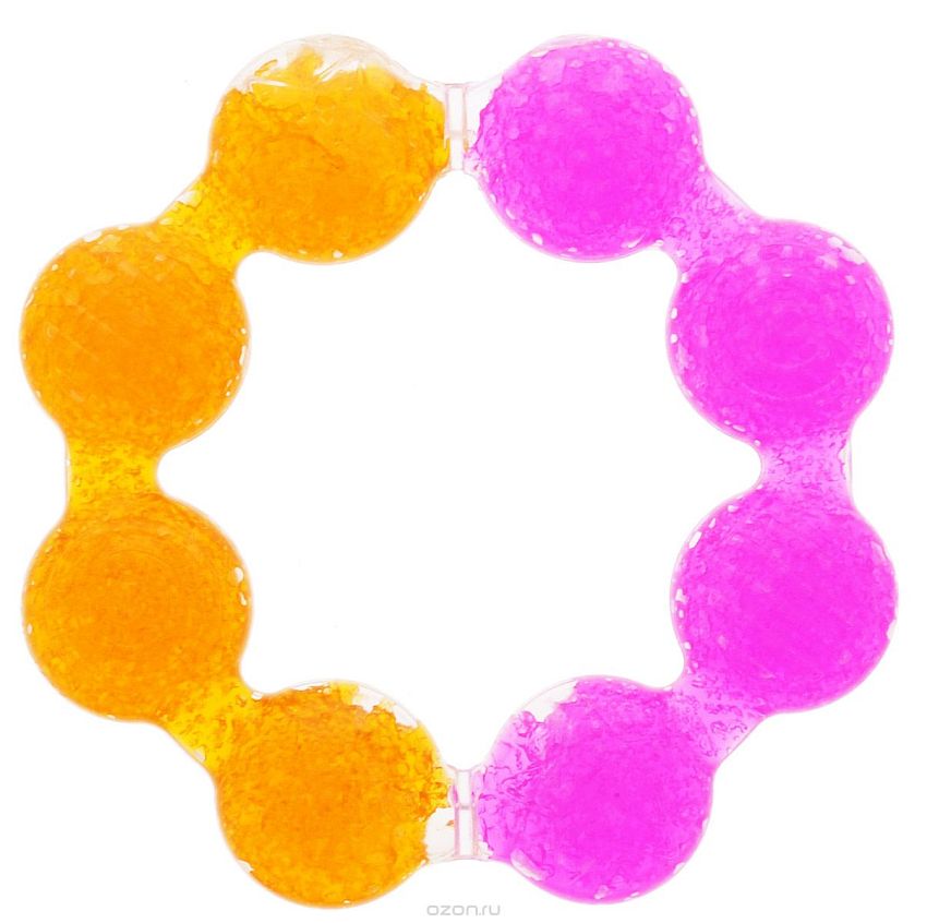 Игрушка-прорезыватель Munchkin Цветок, розовый/оранжевый - фото