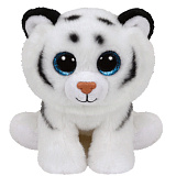 Мягкая игрушка TY Тигр Тундра, белый, 15 см