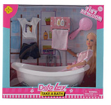 Игровой набор Defa Lucy, Кукла 29 см, ванная комната с аксессуарами