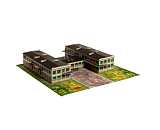 Сборная модель из картона Детский сад летом