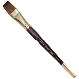 Кисть Koh-I-Noor, худож., колонок, плоская, №16, короткая ручка, блистер