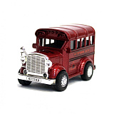 Школьный автобус Технопарк, красный, инерционный, свет, звук