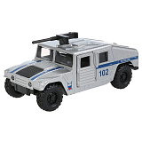 Модель машины Технопарк Hummer H1, Полиция, инерционная, свет, звук