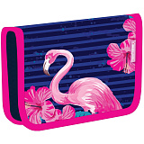Пенал Belmil Flamingo, без наполнения, с 2-я клапанами, 14х20х4 см