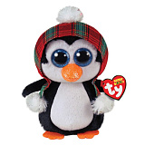 Мягкая игрушка TY Чир, пингвин, рождественский, 15 см