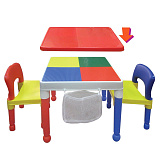 Столик Superplastik детский, с 2-мя стульчиками, с игровой панелью