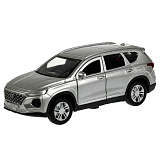 Модель машины Технопарк Hyundai Santa Fe, серебристая, инерционная