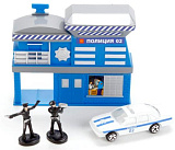 Игровой набор Технопарк "Полицейская часть" с машинкой и фигурками.