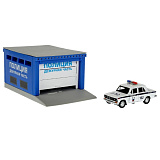 Игровой набор Технопарк Гараж Полиция, с автомобилем ВАЗ-2106 ДПС