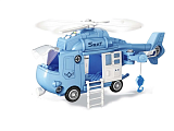 Полицейский вертолет-конструктор Funky Toys, свет, звук, 32 см