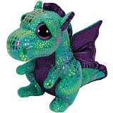 Мягкая игрушка TY Зеленый дракон Синдер, 15 см