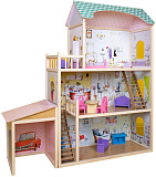 Кукольный домик SunnyWoods Алина, с мебелью и гаражом