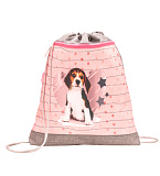 Сумка для обуви Belmil Lovely Beagle, с карманом на молнии, с сеткой, 43х35 см