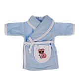 Одежда для кукол Карапуз, 40-42 см, голубой халат, сова