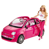 Игровой набор Barbie Розовый Фиат с куклой