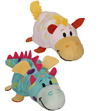 1TOY Вывернушка Ням-Ням 2-в-1 12 см., плюш. Единорог с ароматом попкорна-Дракончик с ароматом фруктового мармелада,пакет