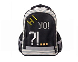 Рюкзак школьный Gulliver, с пикси-дотами, серый