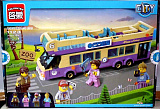 Конструктор Brick Туристический автобус с фигурками, 455 дет.