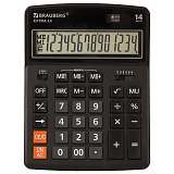 Калькулятор настольный Brauberg Extra-14-BK, 206x155 мм, 14 разрядов, двойное питание, чёрный