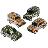 Модель машины Технопарк УАЗ Hunter/Lada 4х4 в камуфляже, инерционная, в ассортименте, без упаковки